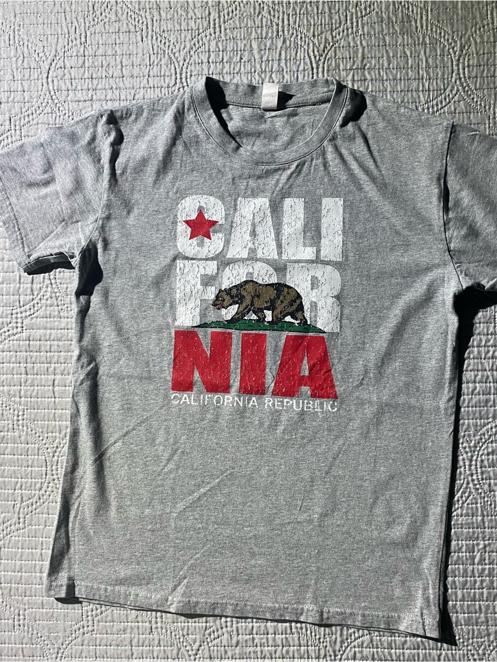 Kids' Grey California Republic Graphic Tee - Bear & Star